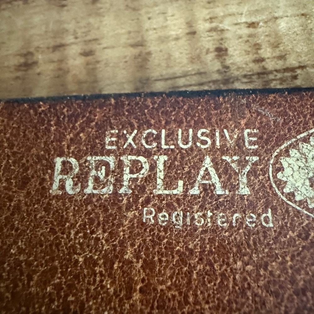 Vintage Replay Cognac Leather Belt with Metal Buckle - Picture 7 of 13